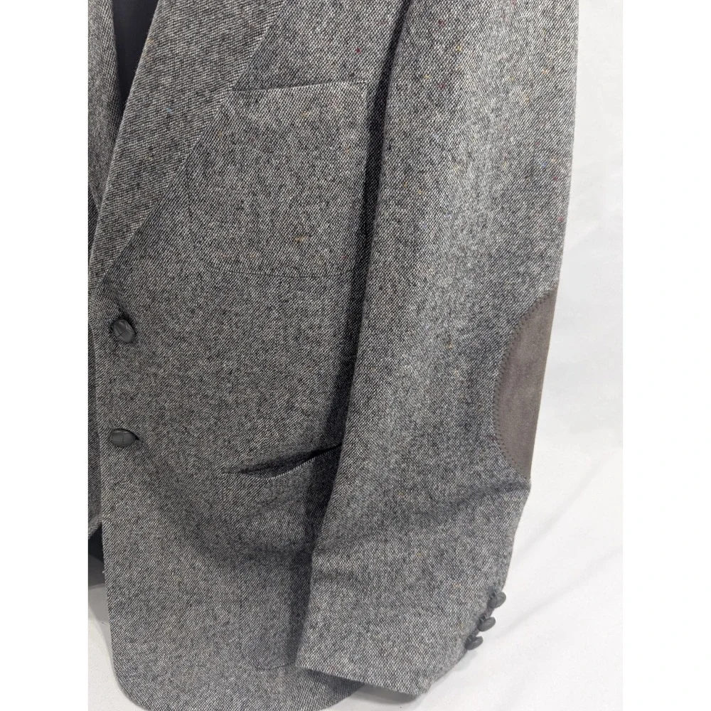 Stafford Blazer Sport Coat Suit Jacket Heavy Thick Wool‎ Gray Confetti 44R 46